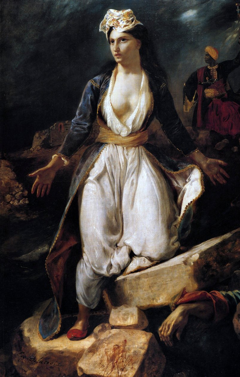 Řecko na troskách Missolonghi, 1826 od Ferdinand Victor Eugene Delacroix