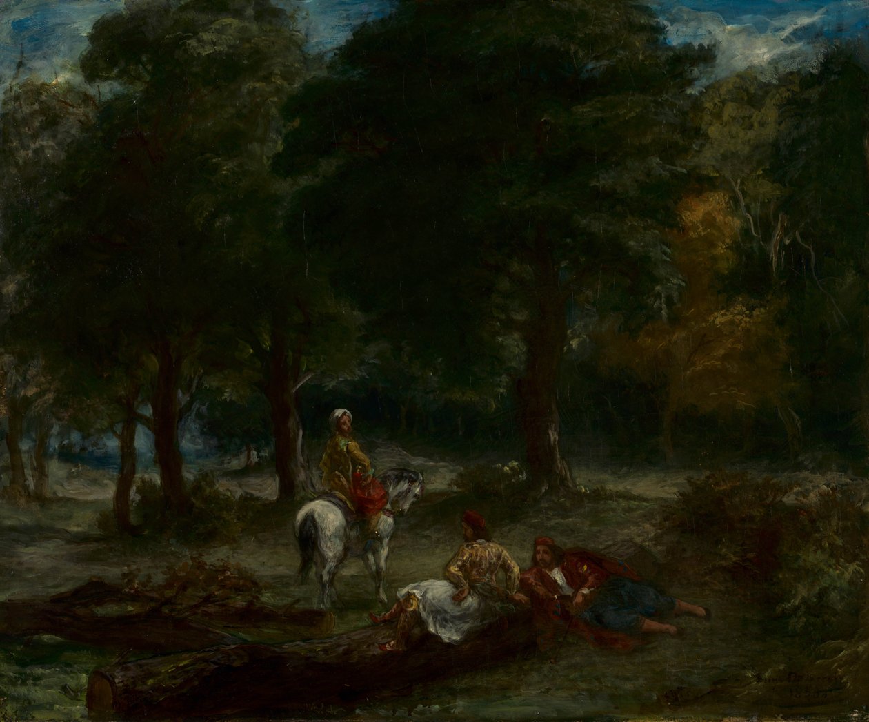 Muži řecké kavalerie odpočívající v lese, 1858 od Ferdinand Victor Eugene Delacroix