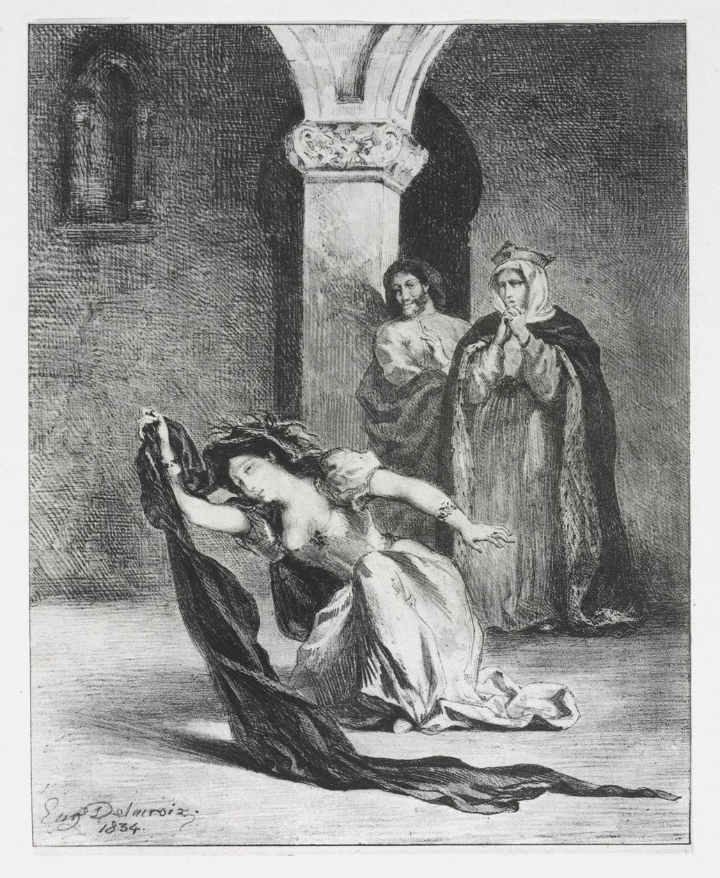 Hamlet: Zpěv Ofélie, 1834. od Ferdinand Victor Eugene Delacroix