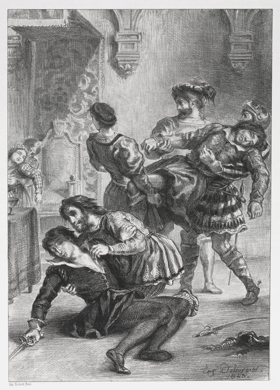 Hamlet: Smrt Hamleta, 1843. od Ferdinand Victor Eugene Delacroix