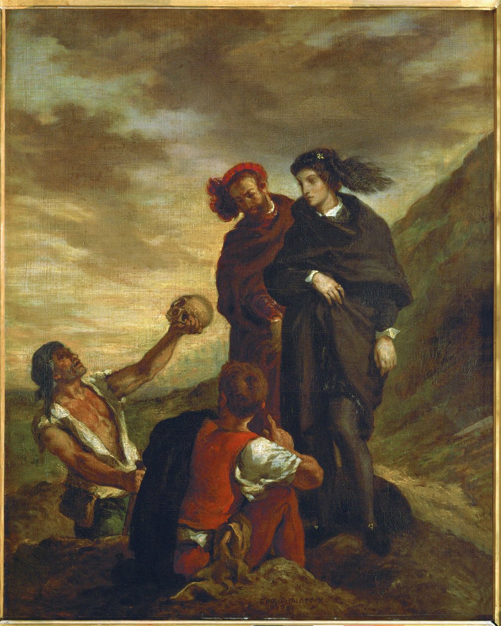Hamlet a Horatio na hřbitově ... od Ferdinand Victor Eugene Delacroix
