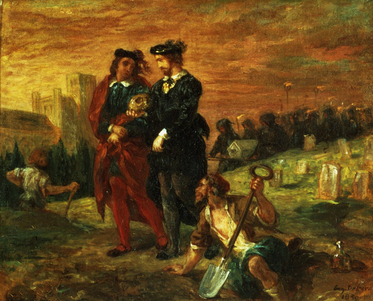 Hamlet a Horatio na hřbitově, z V. aktu Hamleta od Williama Shakespeara, 1859 od Ferdinand Victor Eugene Delacroix