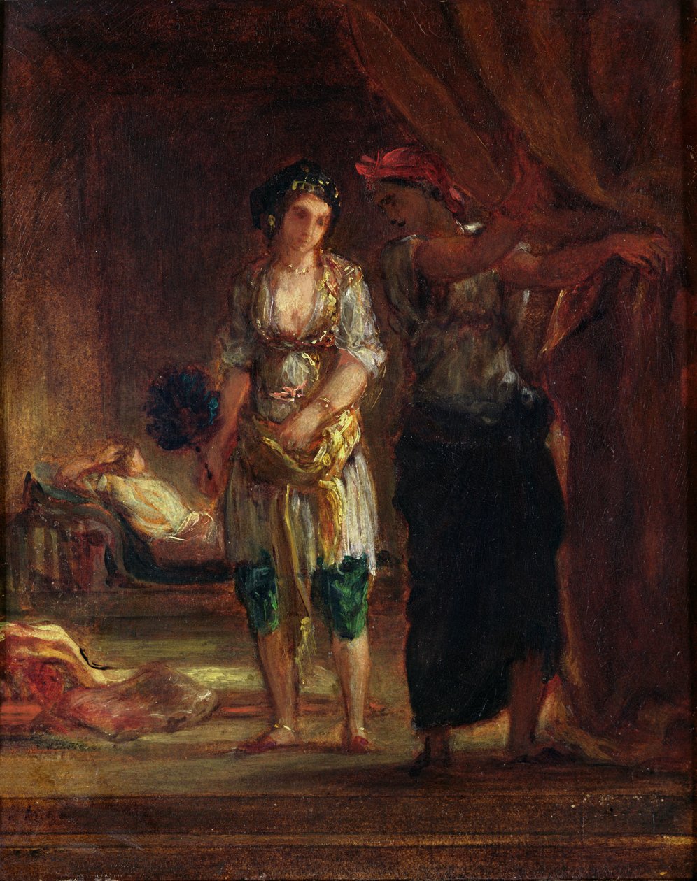 Interiér harému v Oran, c.1847 od Ferdinand Victor Eugene Delacroix