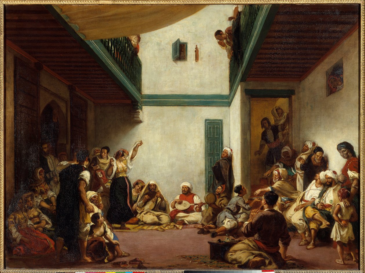 Židovská svatba v Maroku. Obraz Eugene Delacroix (1798-1863) od Ferdinand Victor Eugene Delacroix