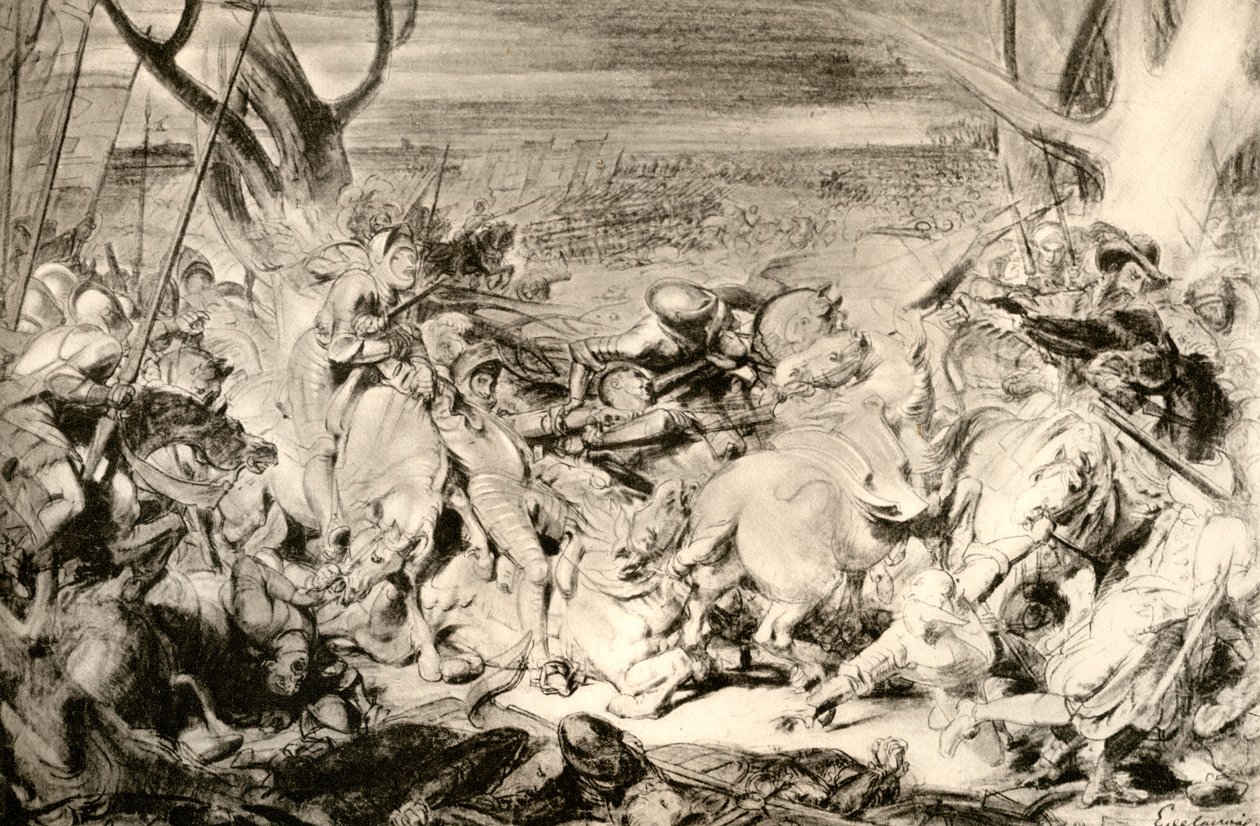 Bitva u Dreux, 1913 od Ferdinand Victor Eugene Delacroix