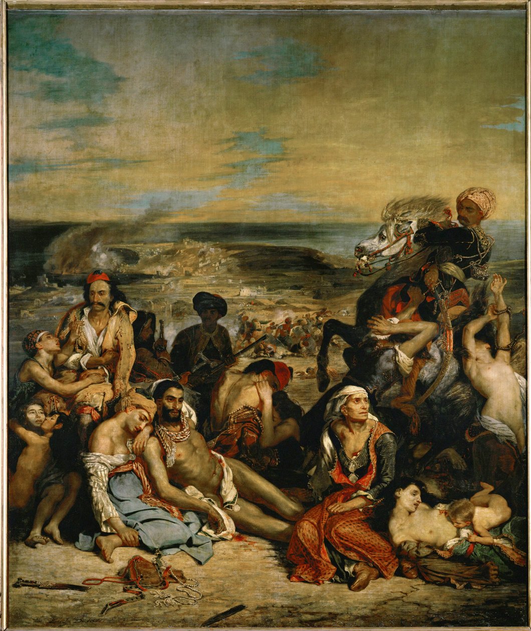 Le Massacre de Scio - Masakr na ostrově Chios ... od Ferdinand Victor Eugene Delacroix