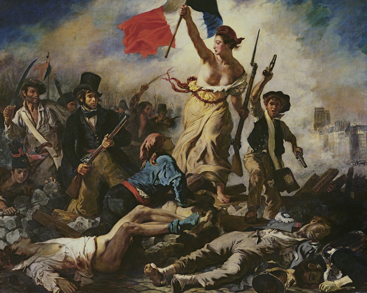 Liberty Leading the People, 28. července 1830, c.1830-31 (olej na plátně) (podrobnosti viz 95120) od Ferdinand Victor Eugene Delacroix