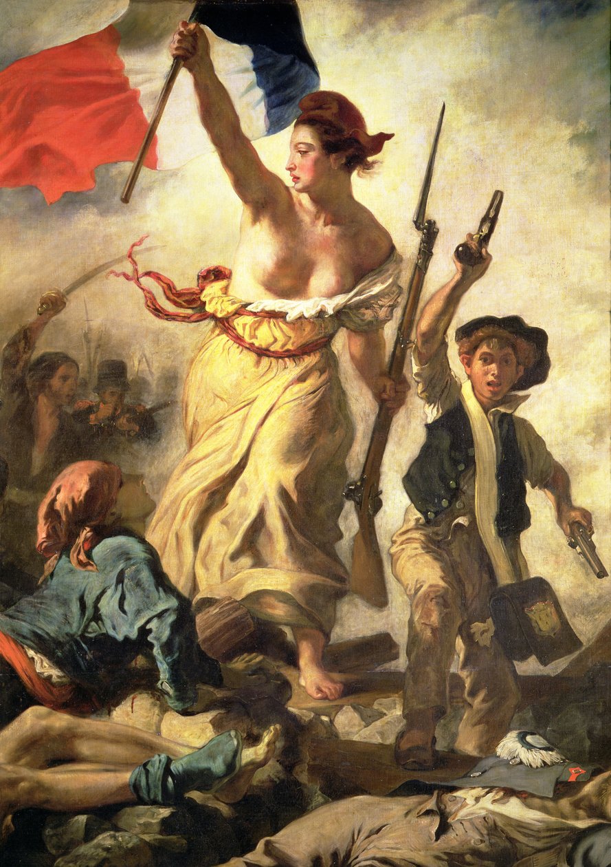 Liberty Leading the People, 28. července 1830, c.1830-31 detail olej na plátně z roku 3692 od Ferdinand Victor Eugene Delacroix