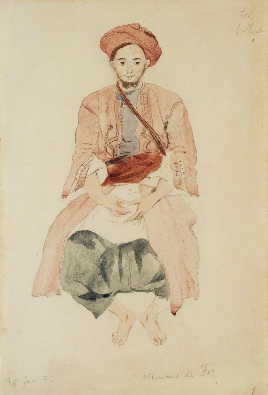 Kupec z Fezu, kolem roku 1832 od Ferdinand Victor Eugene Delacroix