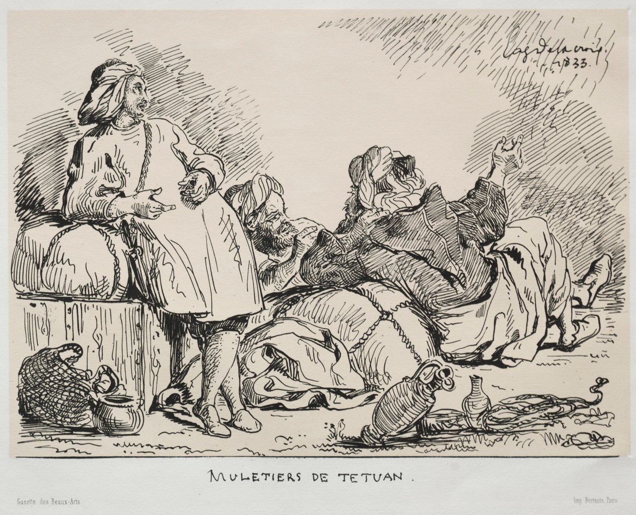 Muleteři z Tétuanu, 1833. od Ferdinand Victor Eugene Delacroix