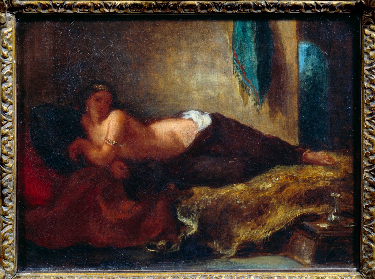 Odaliska. Obraz Eugene Delacroix (1798-1863) od Ferdinand Victor Eugene Delacroix