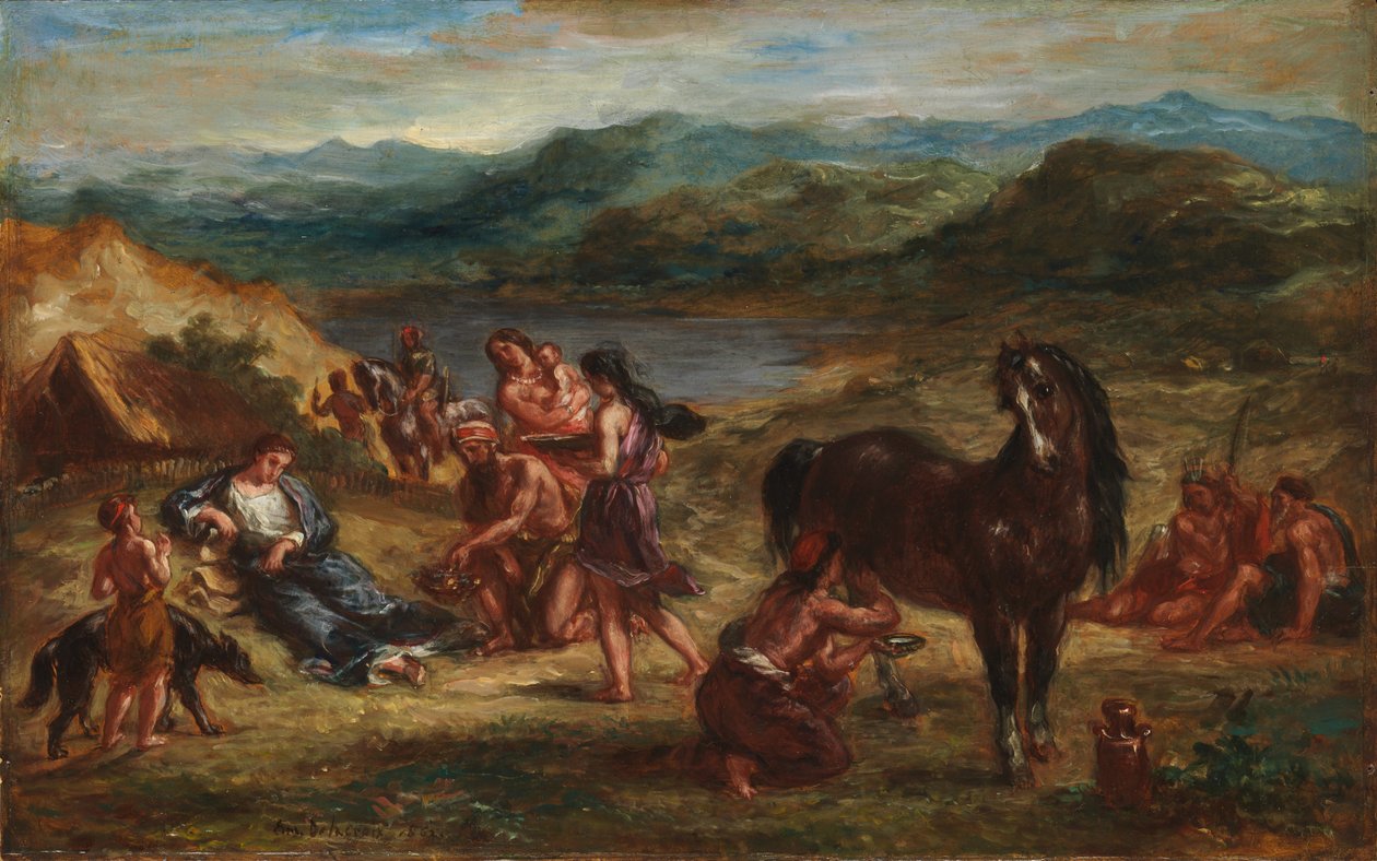 Ovidius mezi Skythy od Ferdinand Victor Eugene Delacroix