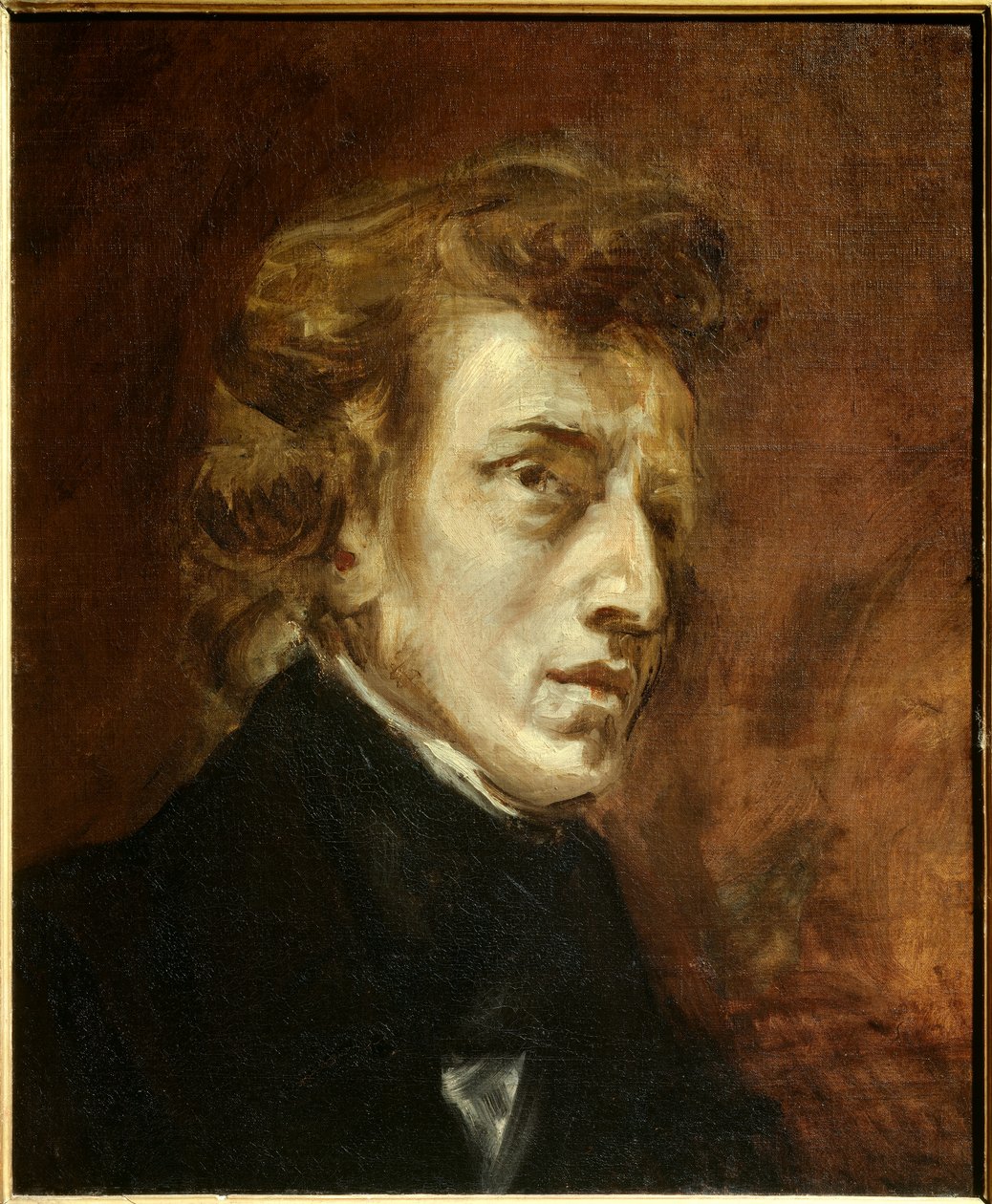 Portrét Frederika Chopina od Ferdinand Victor Eugene Delacroix