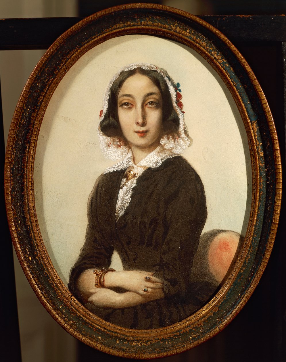 Portrét George Sandové od Ferdinand Victor Eugene Delacroix