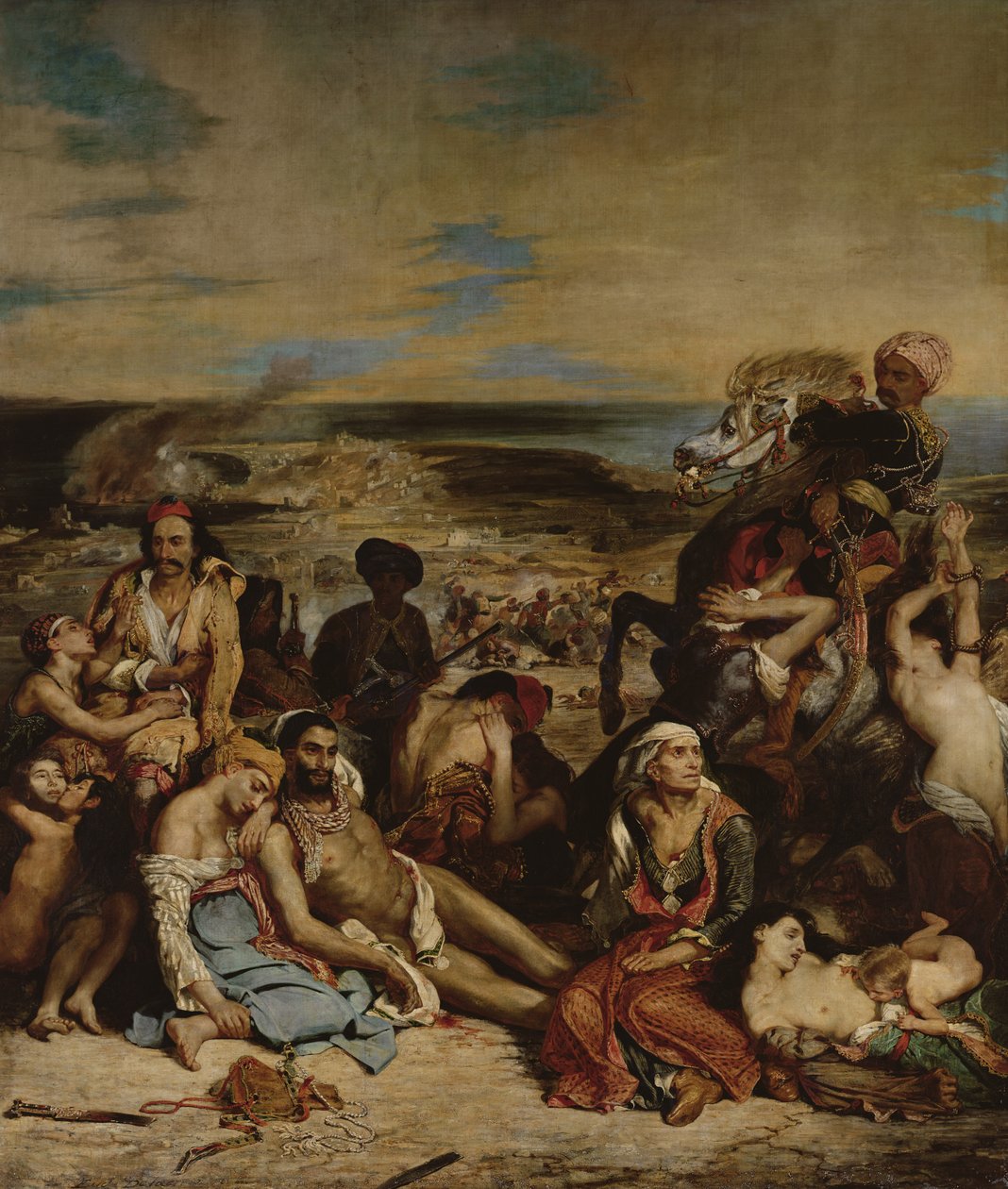 Scény z masakru na Chiu, 1822 od Ferdinand Victor Eugene Delacroix