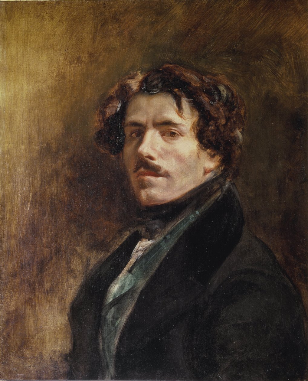 Autoportrét - olej na plátně od Ferdinand Victor Eugene Delacroix