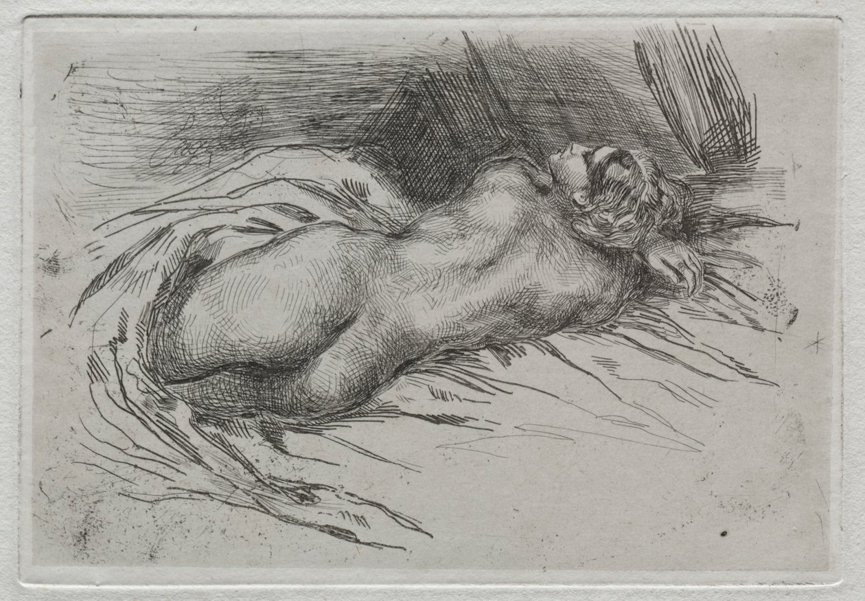 Studie ženy viděné zezadu, 1833. od Ferdinand Victor Eugene Delacroix