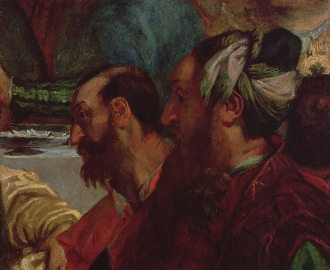 Studie dvou hlav (podle Veronesovy Svatby v Káně), 1820 od Ferdinand Victor Eugene Delacroix