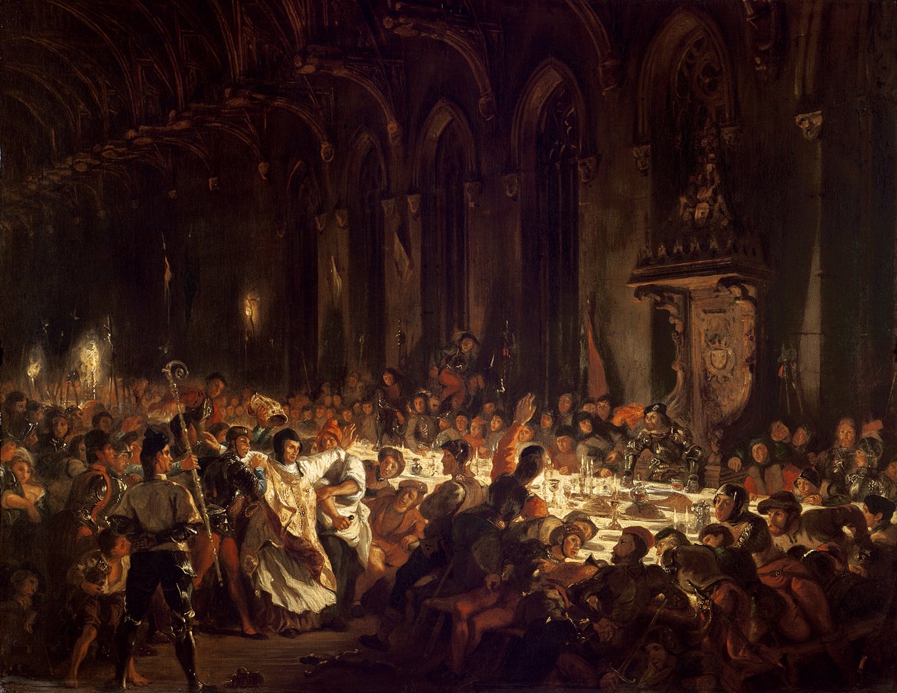 Atentát na biskupa z Lutychu od Ferdinand Victor Eugene Delacroix