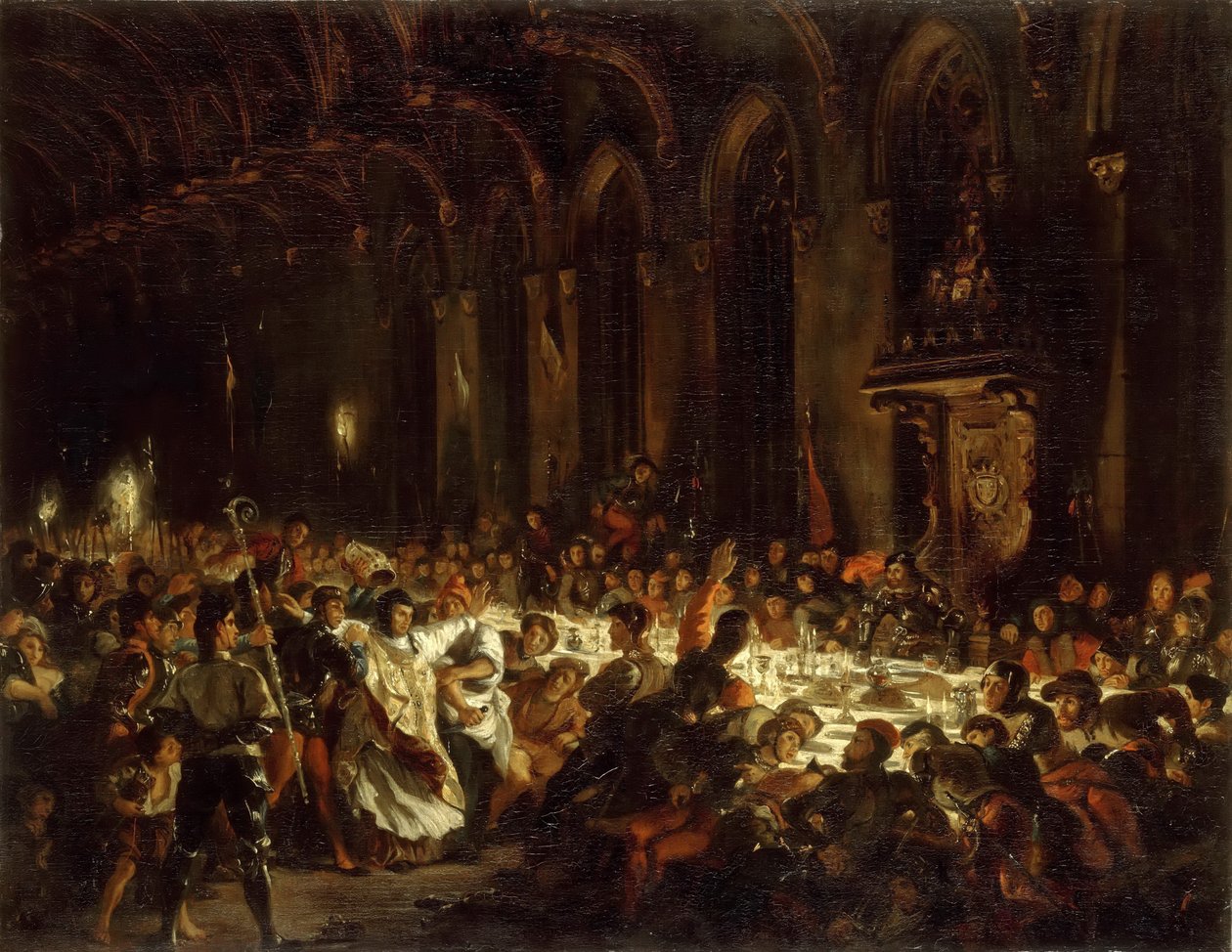 Atentát na biskupa z Lutychu od Ferdinand Victor Eugene Delacroix