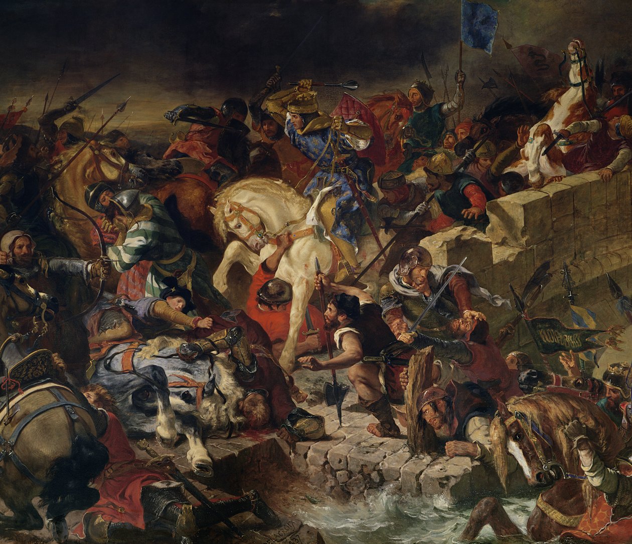 Bitva u Taillebourgu, 21. července 1242 od Ferdinand Victor Eugene Delacroix