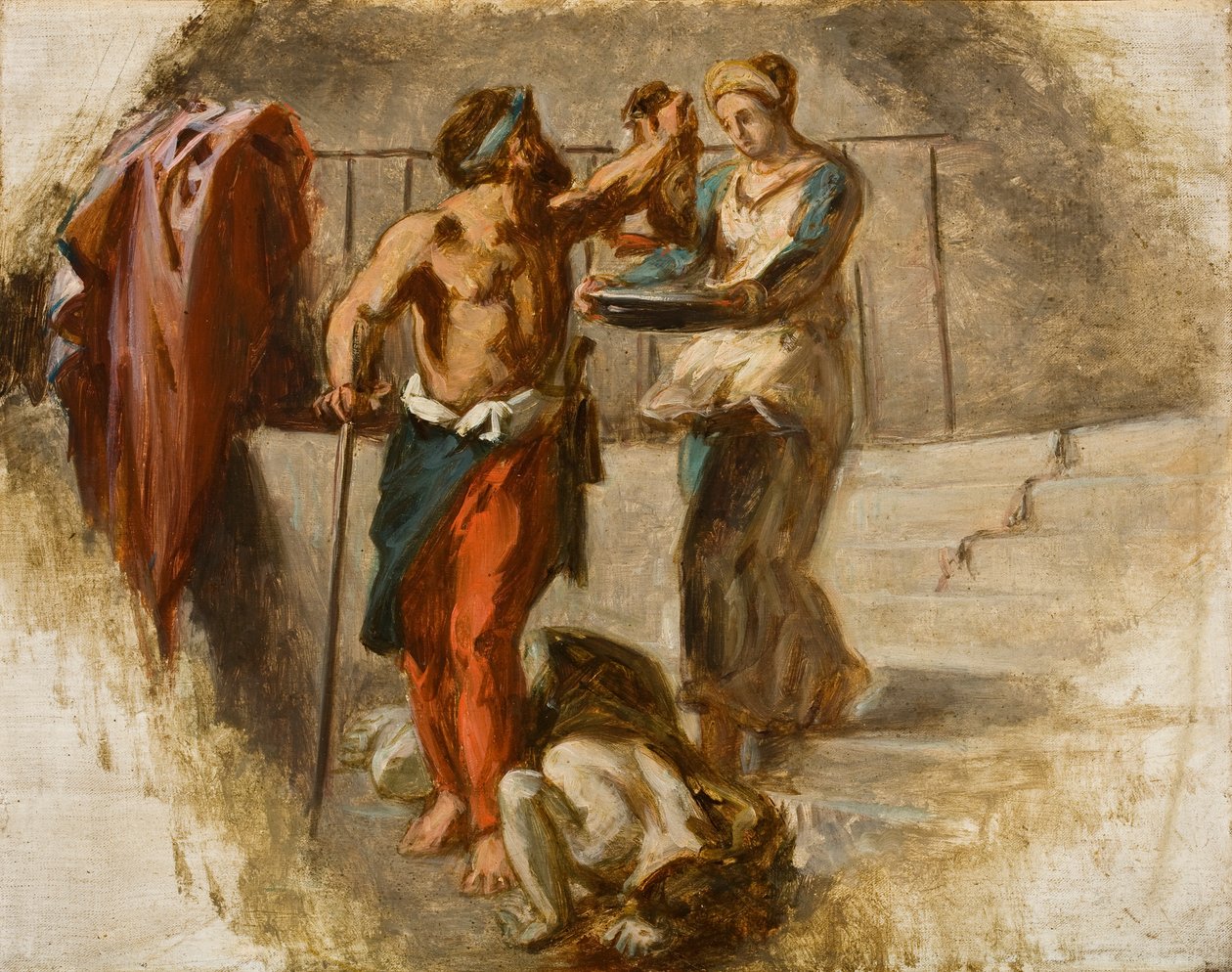 Stětí sv. Jana Křtitele, kolem roku 1838 od Ferdinand Victor Eugene Delacroix