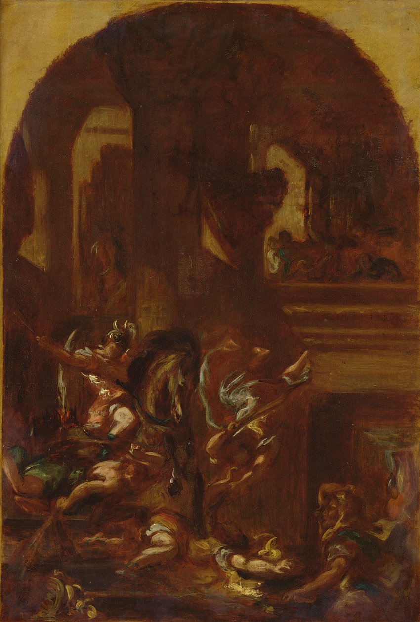 Vyhnání Heliodora z chrámu, kolem roku 1857 od Ferdinand Victor Eugene Delacroix