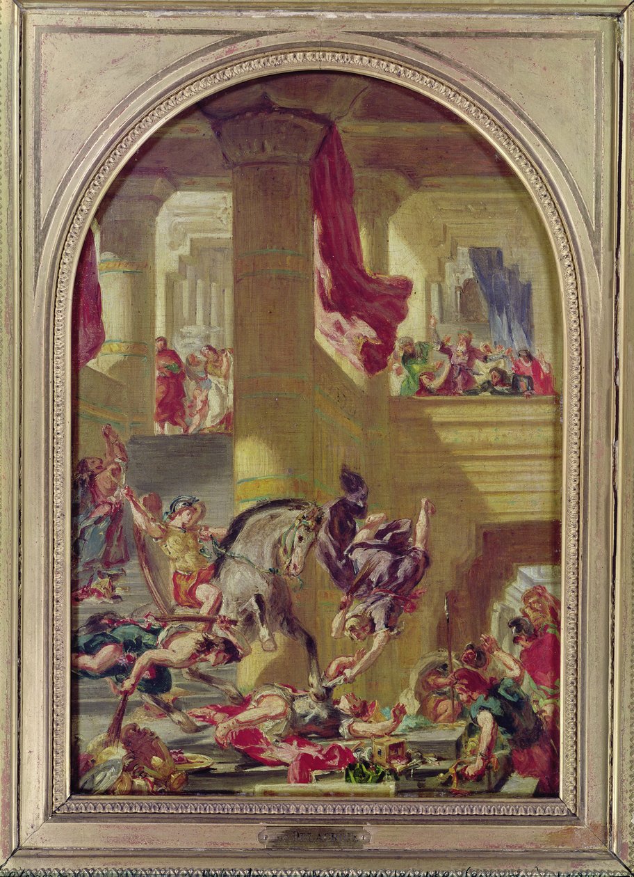 Vyhnání Heliodora z chrámu, kolem roku 1857 od Ferdinand Victor Eugene Delacroix
