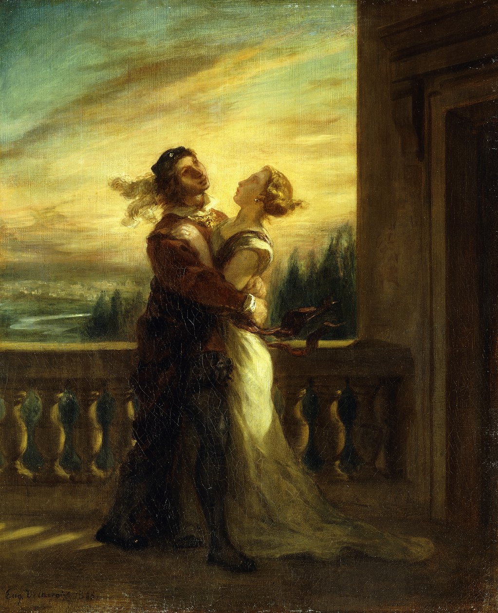 Loučení Romea a Julie; Loučení Romea a Julie, 1845 od Ferdinand Victor Eugene Delacroix