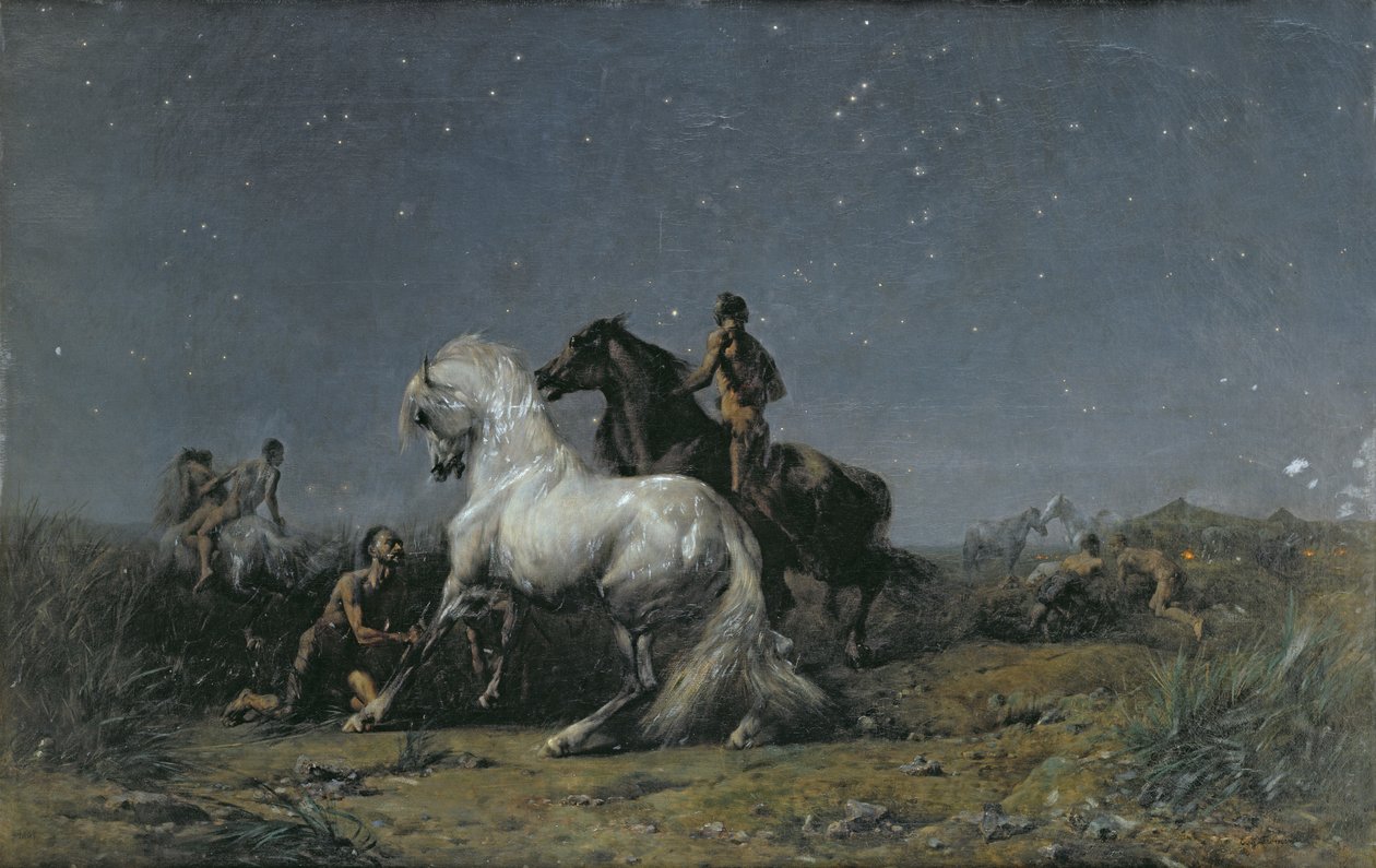 Zloději koní, 19. století od Ferdinand Victor Eugene Delacroix