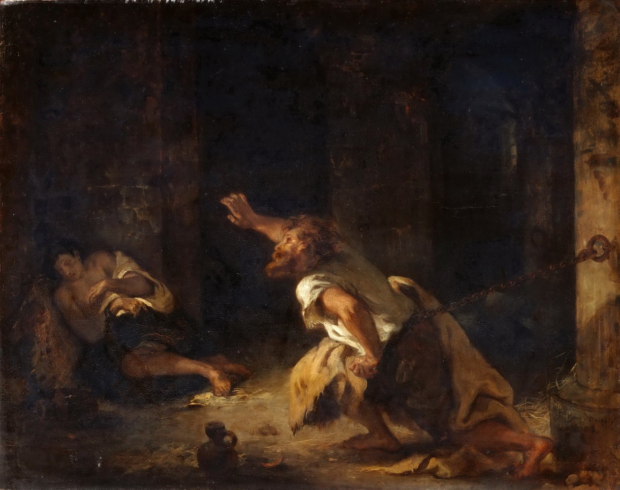 Vězeň z Chillonu od Ferdinand Victor Eugene Delacroix