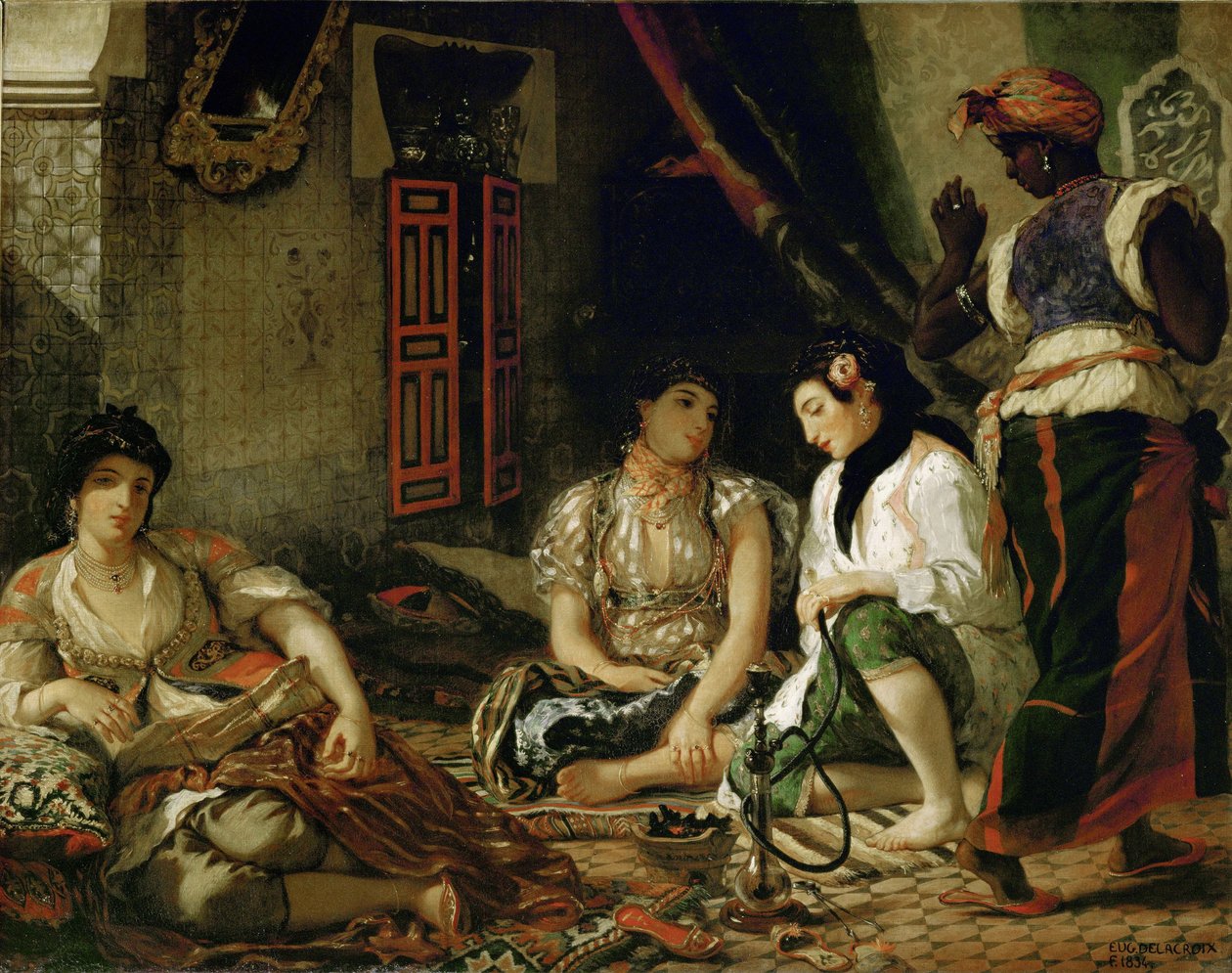 Alžírské ženy V Jejich Bytě od Ferdinand Victor Eugene Delacroix