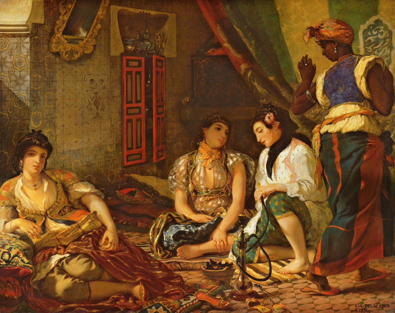Alžírské ženy v jejich bytě od Ferdinand Victor Eugene Delacroix