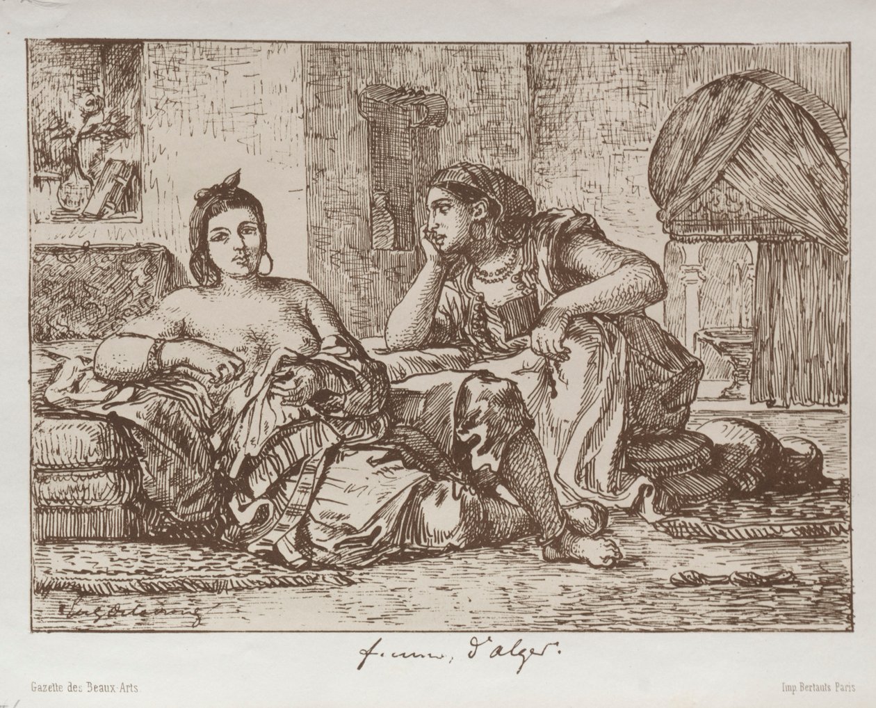 Ženy z Alžíru, 1833. od Ferdinand Victor Eugene Delacroix