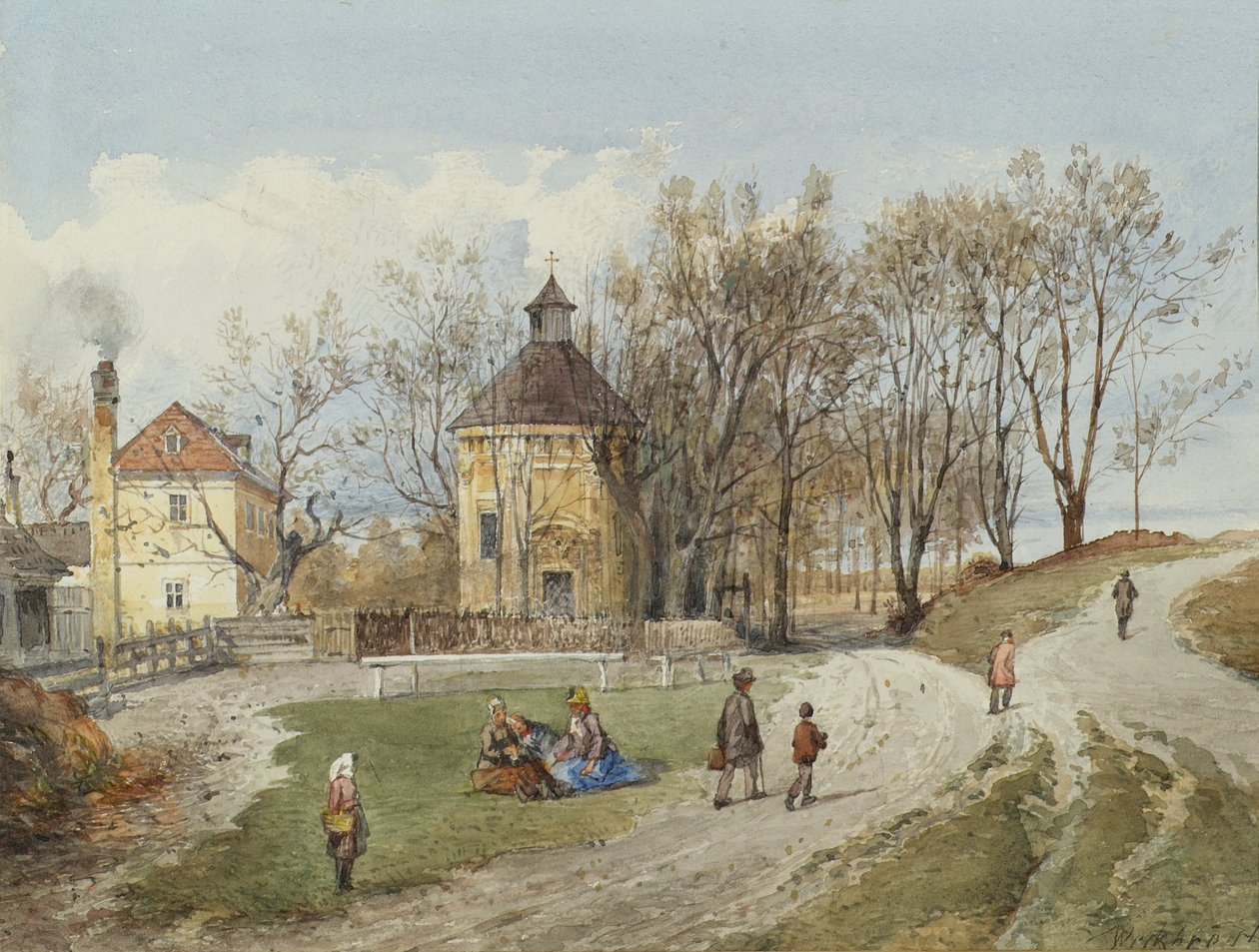 Kaple Brigitta ve Vídni-Brigittenau od Ferdinand Weckbrodt