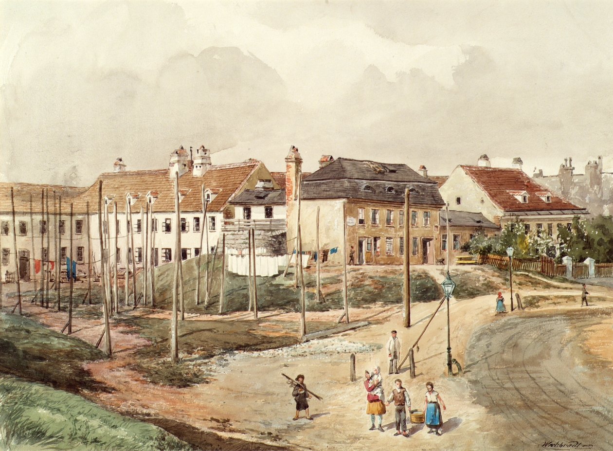 Předměstské staveniště od Ferdinand Weckbrodt