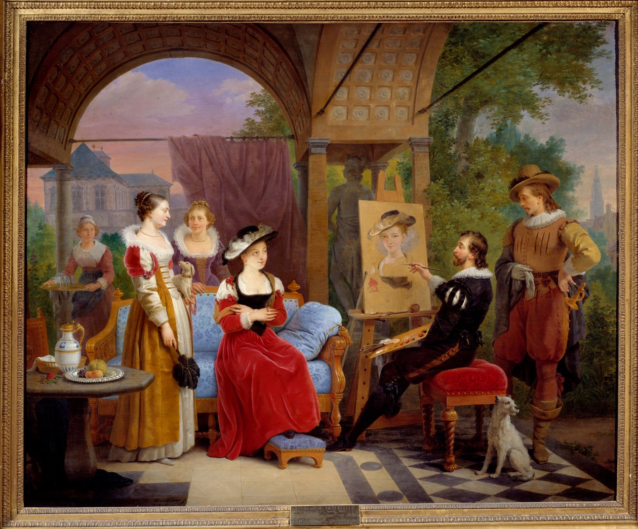 Pierre Paul (Pierre-Paul) Rubens (nebo Peter Paul či Petrus Paulus) (1577-1640) ve své dílně maluje „slaměný klobouk“, jeho modelkou je Suzanne Fourment, jeho švagrová. Obraz Ferdinanda de Braekeleer dit l