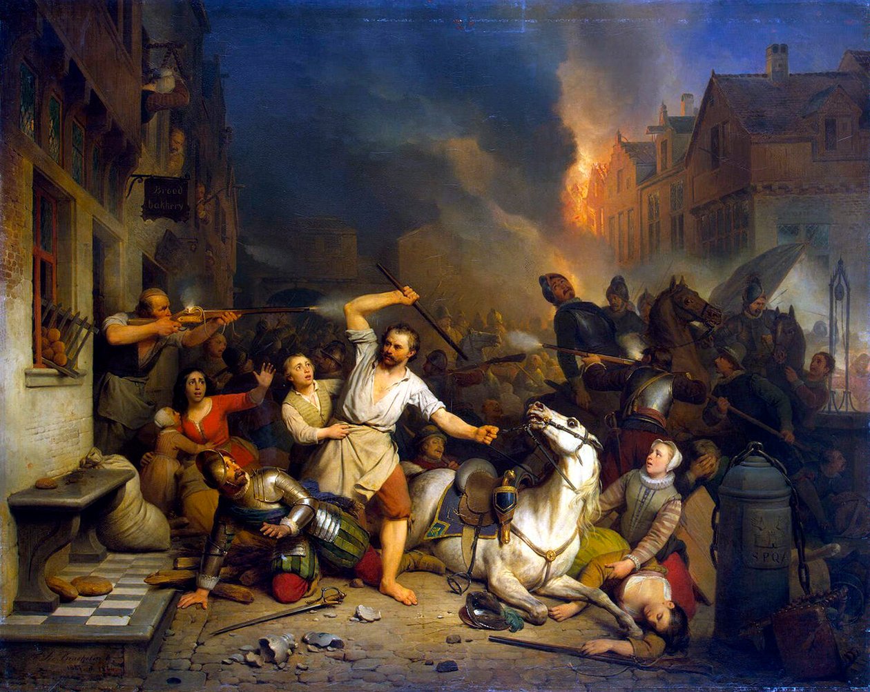 Francouzská zuřivost v Antverpách, 1827-1846. od Ferdinand de Braekeleer the Elder