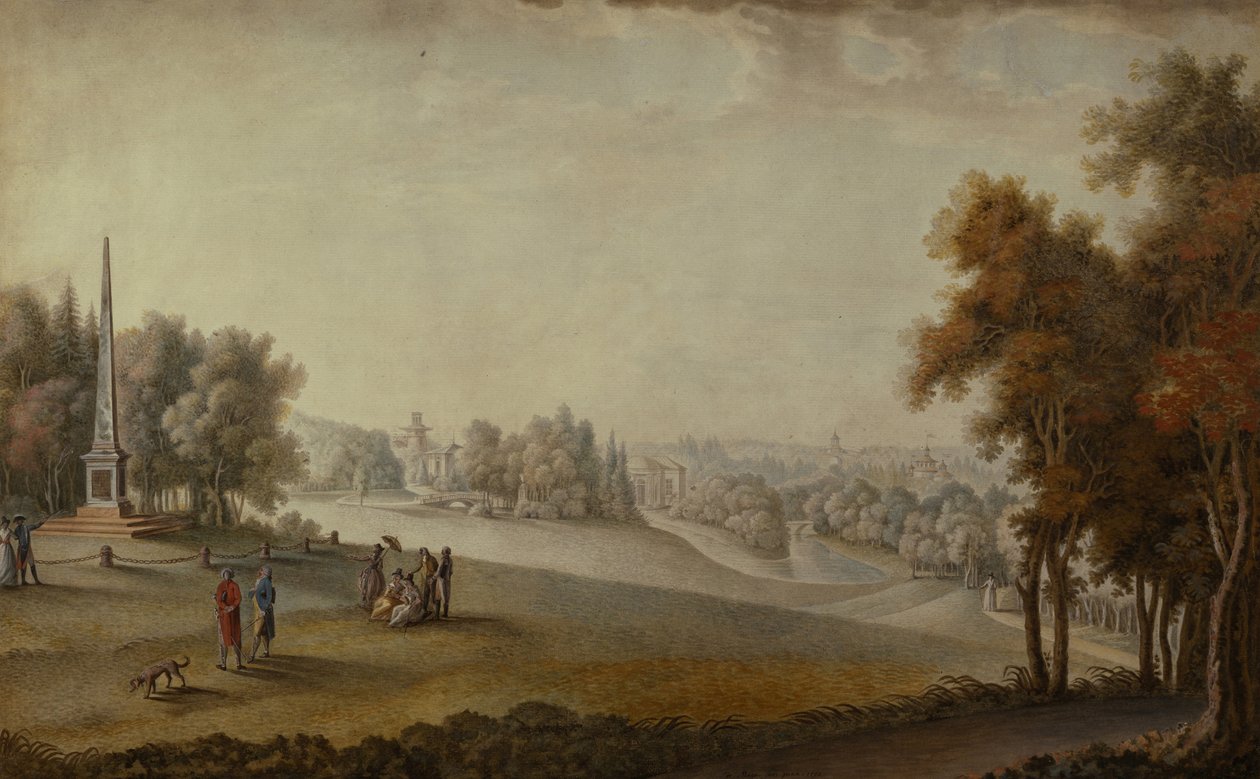 Pohled do parku v Carskoje Selo, 1793 od Ferdinand de Meys