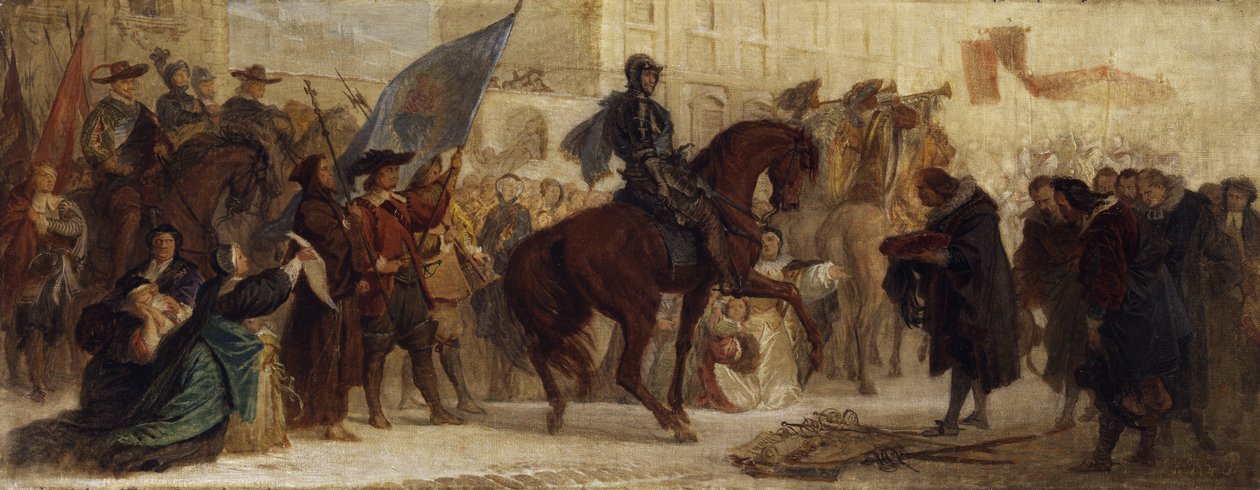 Vstup Maxmiliána I. do Prahy po vítězství na Bílé hoře v roce 1620 od Ferdinand von Piloty