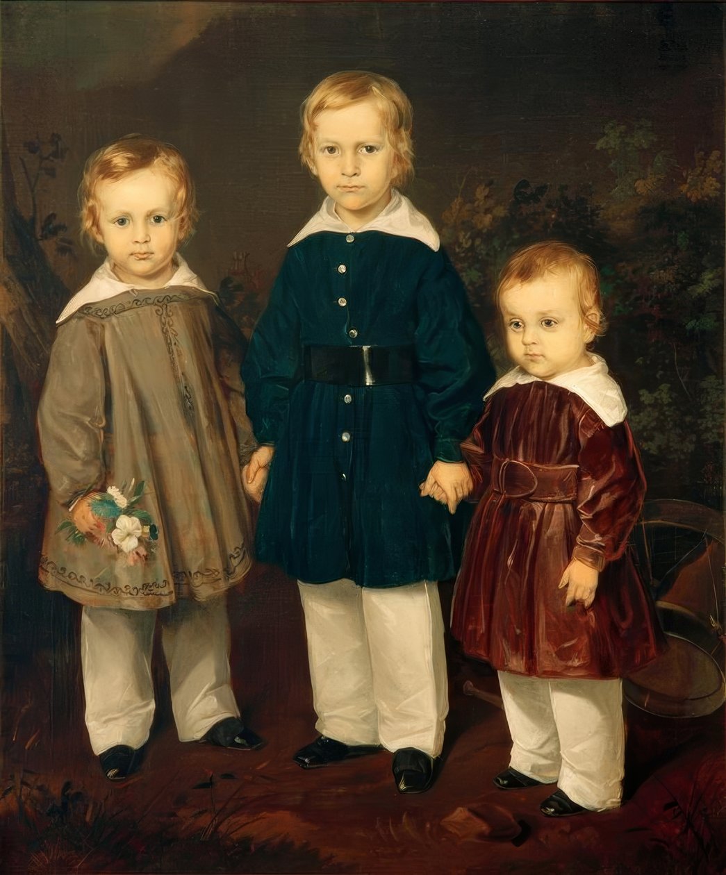 F v. Rayski, tři synové Freiherr von Bechtolsheim od Louis Ferdinand von Rayski