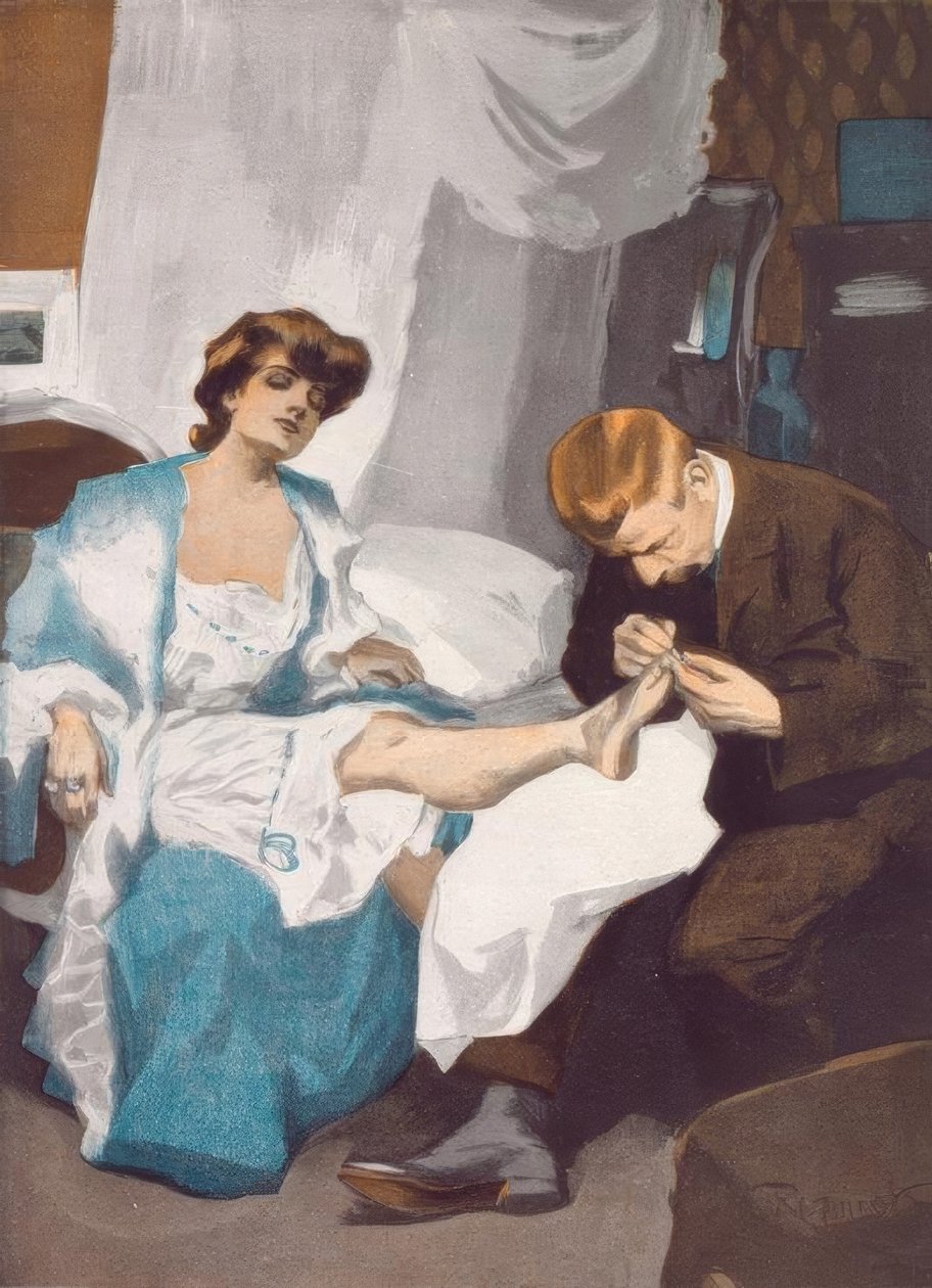 Pedikúra. / Prosím, jen dobře, dnes se zasnoubím. od Ferdinand von Reznicek