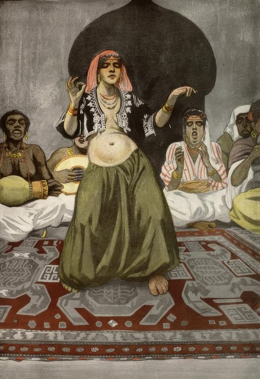 Řezníček / břišní tanec / grafika 1906 od Ferdinand von Reznicek