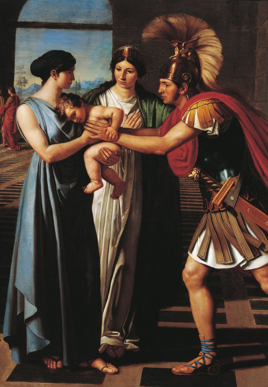 Andromache zachycující Hectora u Scaean Gate (detail) od Ferdinando Castelli