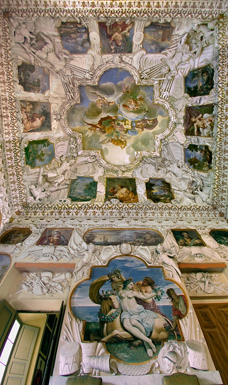 Pohled na Sala degli Stucchi od Ferdinando Galli and Bibiena Francesco Galli Bibiena
