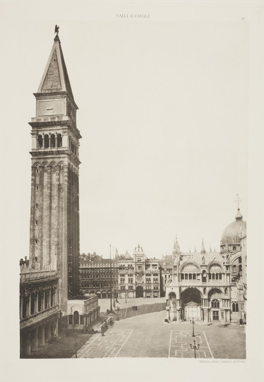 Campanile baziliky svatého Marka od Ferdinando Ongania
