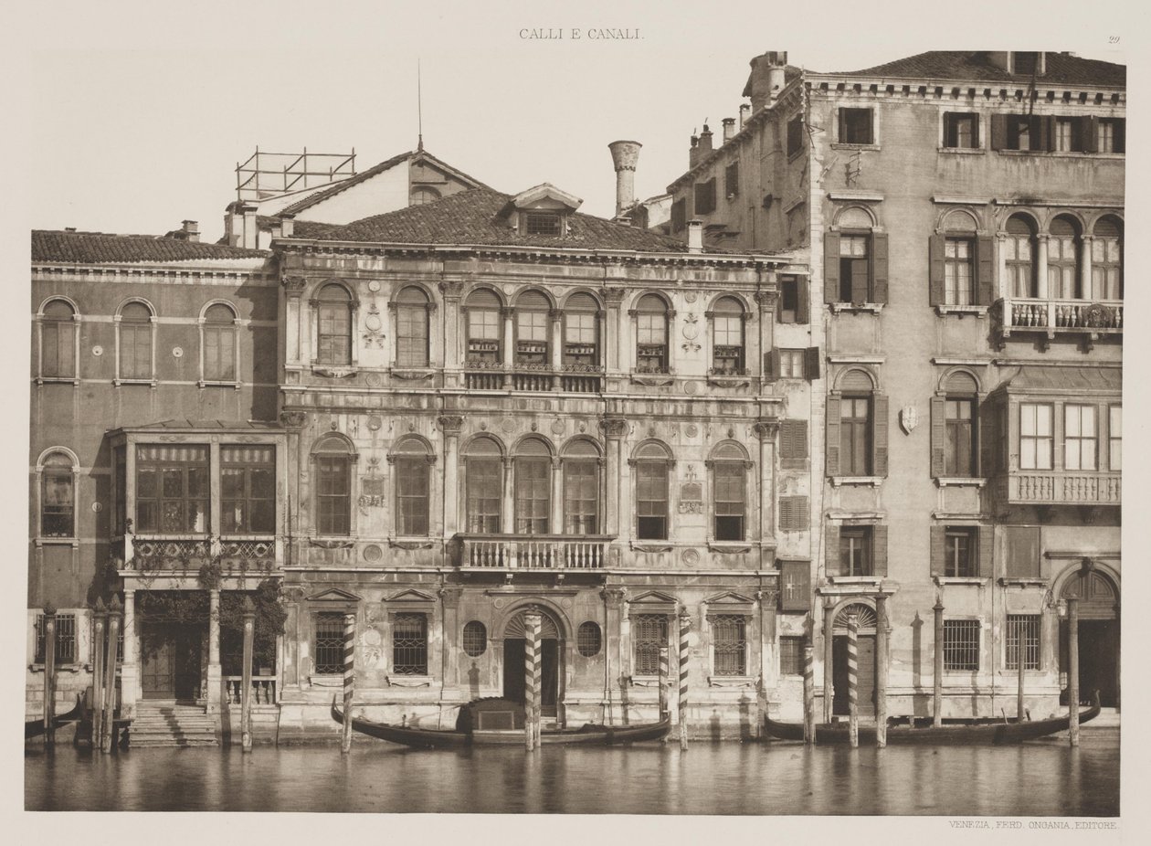 Palác Grimani, Canal Grande, 1891 od Ferdinando Ongania