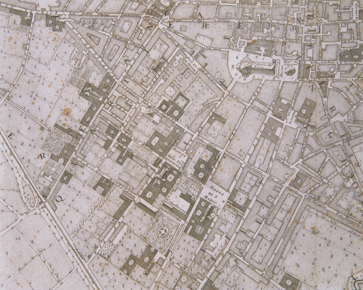 Mapa Florencie, 1731 od Ferdinando Ruggeri