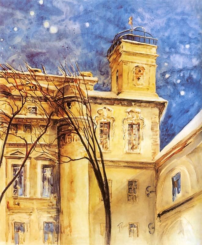 Astronomická observatoř Vilniuské univerzity od Ferdynand Ruszczyc