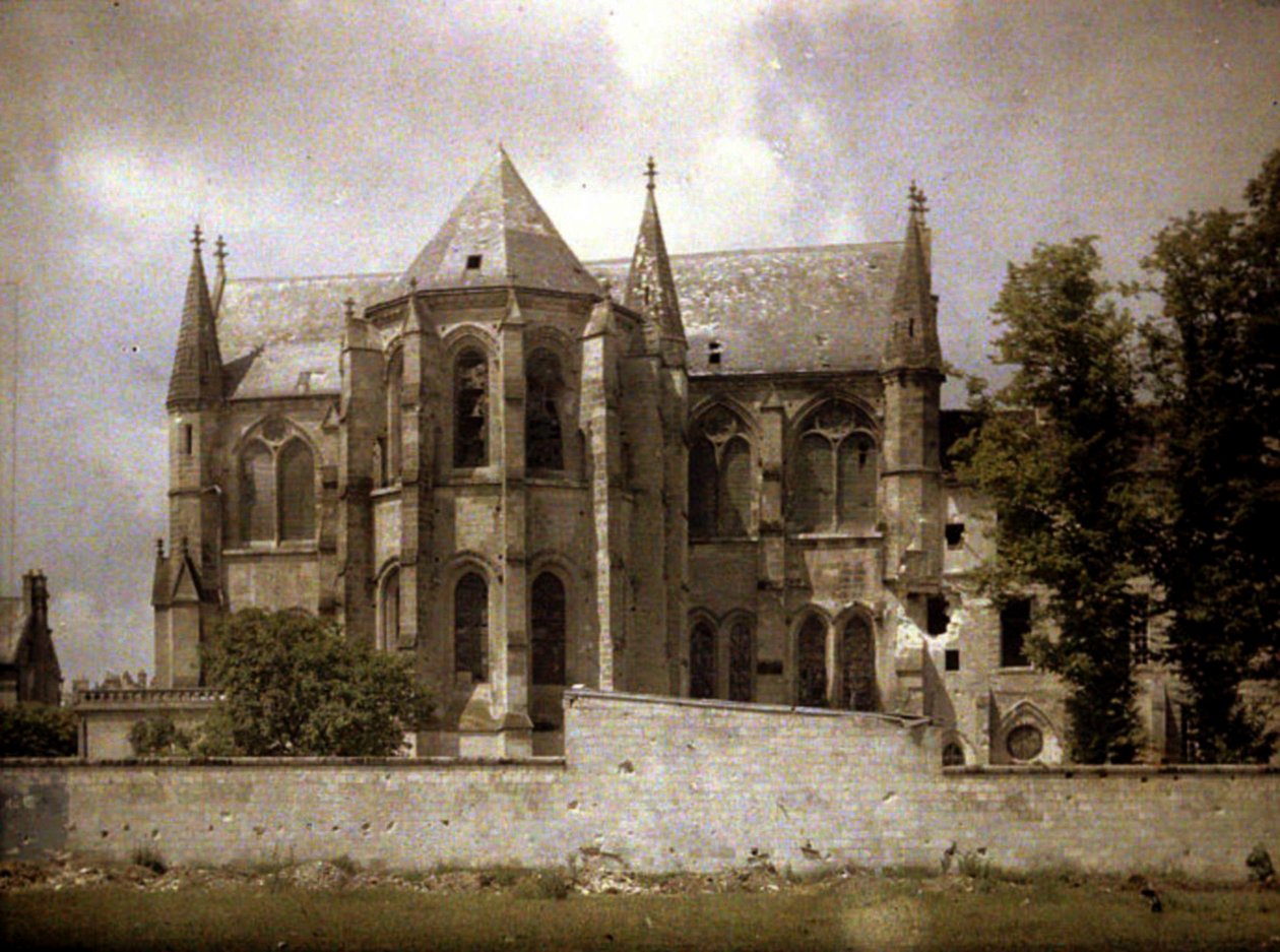 Abbey Saint-Leger, Soissons, Aisne, Francie, 1917 (autochrom) od Fernand Cuville